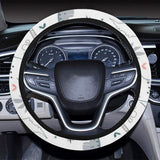 Cute cartoon dinosaurs tree pattern Car Steering Wheel Cover