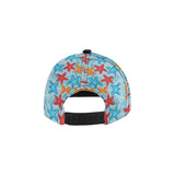 Blue red orange starfish pattern All Over Print Snapback Cap