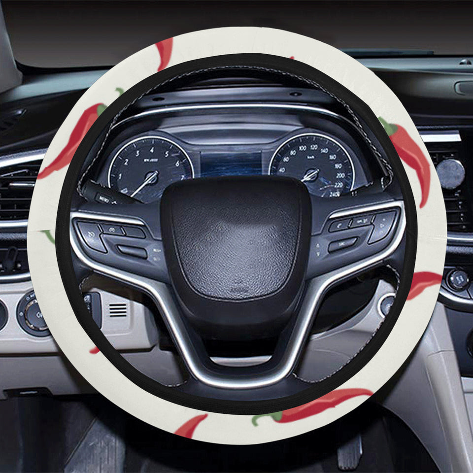 Chili peppers pattern Car Steering Wheel Cover