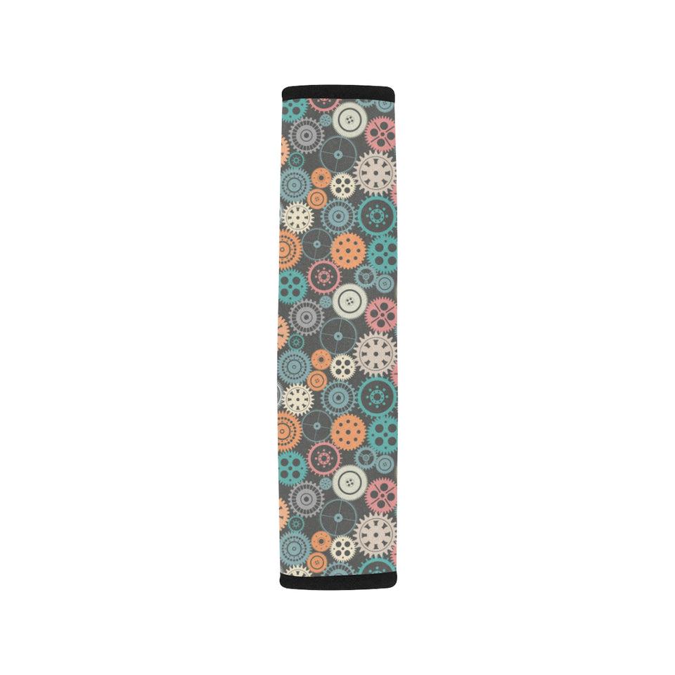 Gear Pattern Print Design 05 Car Seat Belt Cover