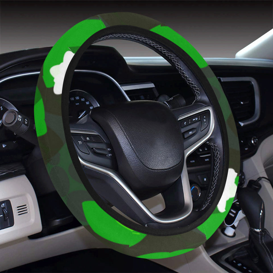 Frog waterlily pattern Car Steering Wheel Cover