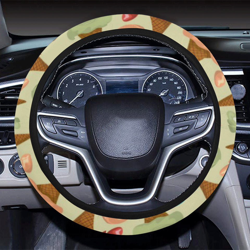 Colorful ice cream pattern Car Steering Wheel Cover