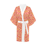 Tropical grapefruit pattern Women's Short Kimono Robe