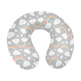 Cute rainbow clound star pattern U-Shaped Travel Neck Pillow
