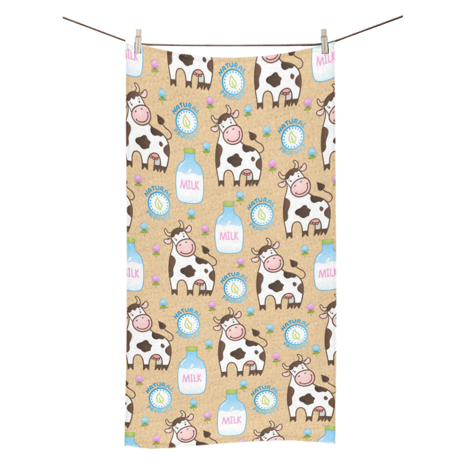 Cow bottle of milk pattern Bath Towel