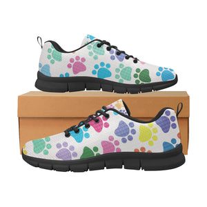 Dog Paws Pattern Print Design 01 Men's Breathable Sneakers ( Model 055)