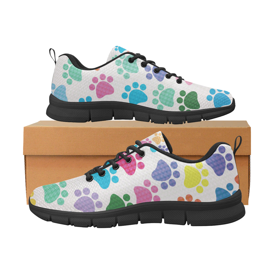 Dog Paws Pattern Print Design 01 Men's Breathable Sneakers ( Model 055)