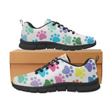 Dog Paws Pattern Print Design 01 Men's Breathable Sneakers ( Model 055)