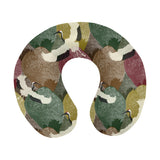 Japanese cranes flying forest dot pattern U-Shaped Travel Neck Pillow