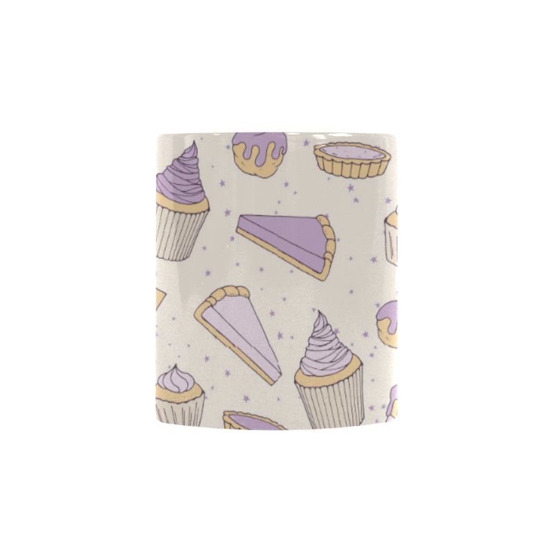Cakes pies tarts muffins and eclairs purple bluebe Morphing Mug Heat Changing Mug