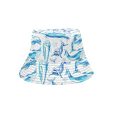 Watercolor dolphin pattern Unisex Bucket Hat