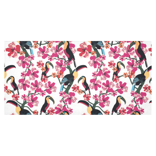 Toucan flower design pattern Tablecloth
