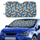 Surfboard Pattern Print Design 01 Car Sun Shade