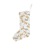 Cute beagle dog pattern background Christmas Stocking