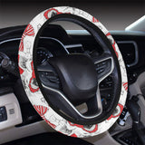 Yorkshire Terrier Pattern Print Design 04 Car Steering Wheel Cover
