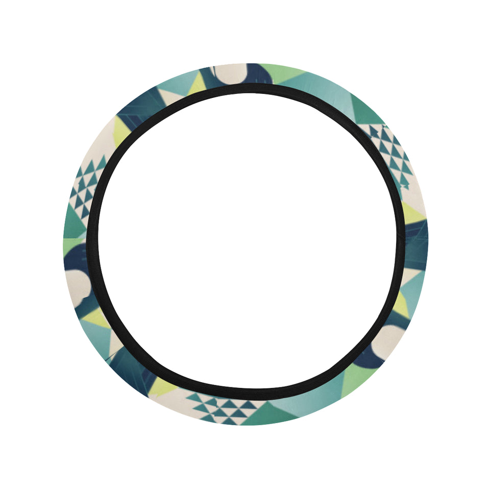 Toucan tropical leaves design pattern Car Steering Wheel Cover