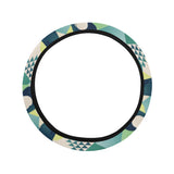 Toucan tropical leaves design pattern Car Steering Wheel Cover
