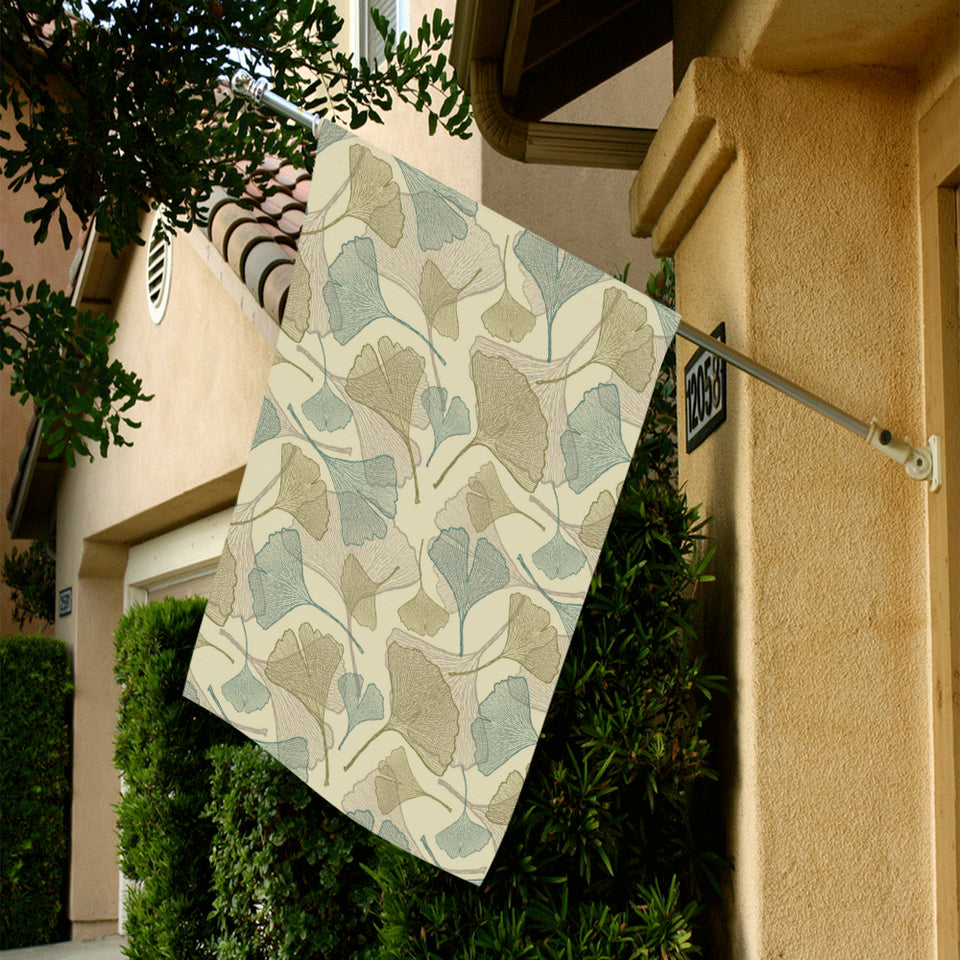 Ginkgo leaves design pattern House Flag Garden Flag