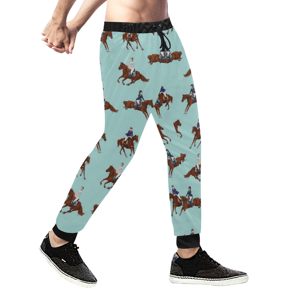 Horses running horses rider pattern Unisex Casual Sweatpants