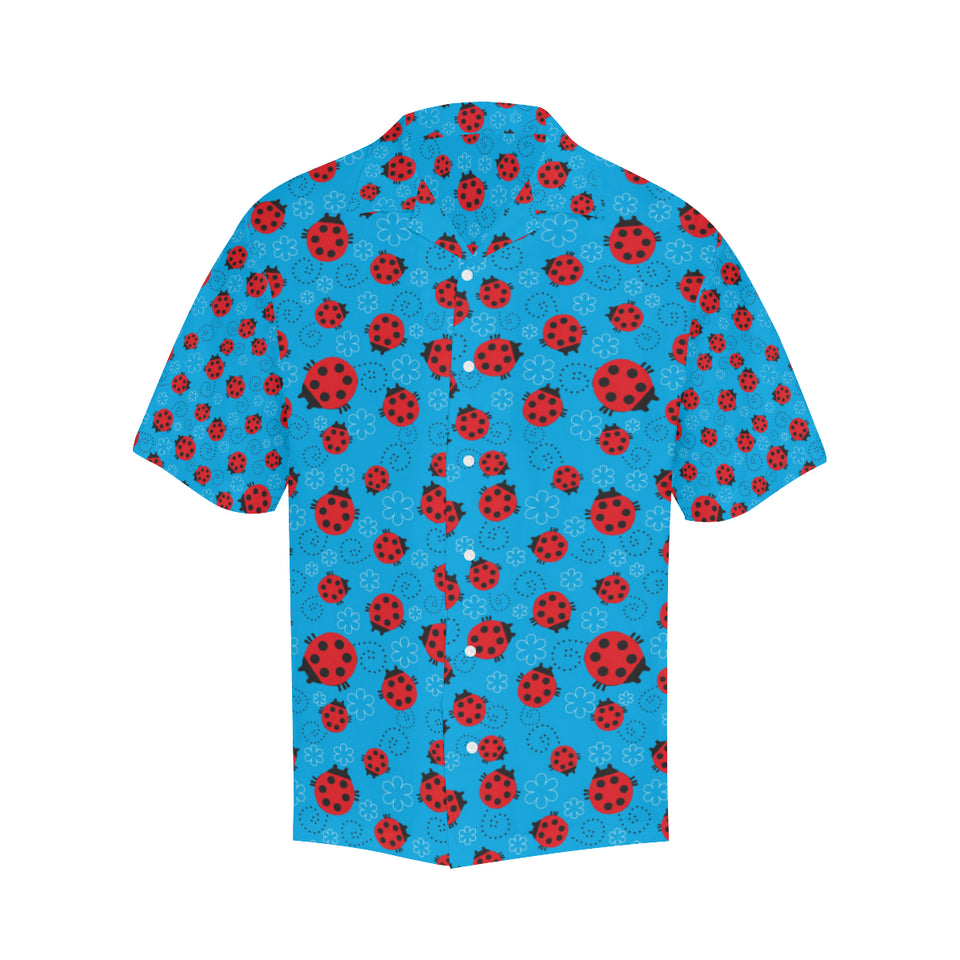 Ladybug Pattern Print Design 02 Men's All Over Print Hawaiian Shirt (Model T58)