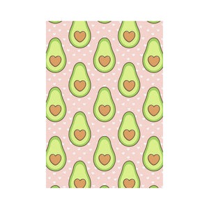 Avocado heart pink background House Flag Garden Flag