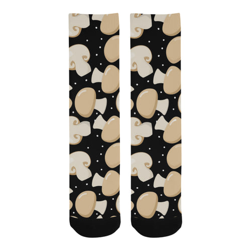Champignon mushroom pattern Crew Socks