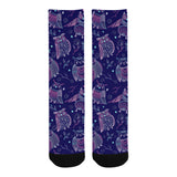 Cute owls pattern boho style ornament Crew Socks