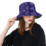 Cute owls pattern boho style ornament Unisex Bucket Hat