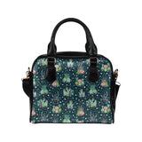 Cactus glass terrarium pattern Shoulder Handbag