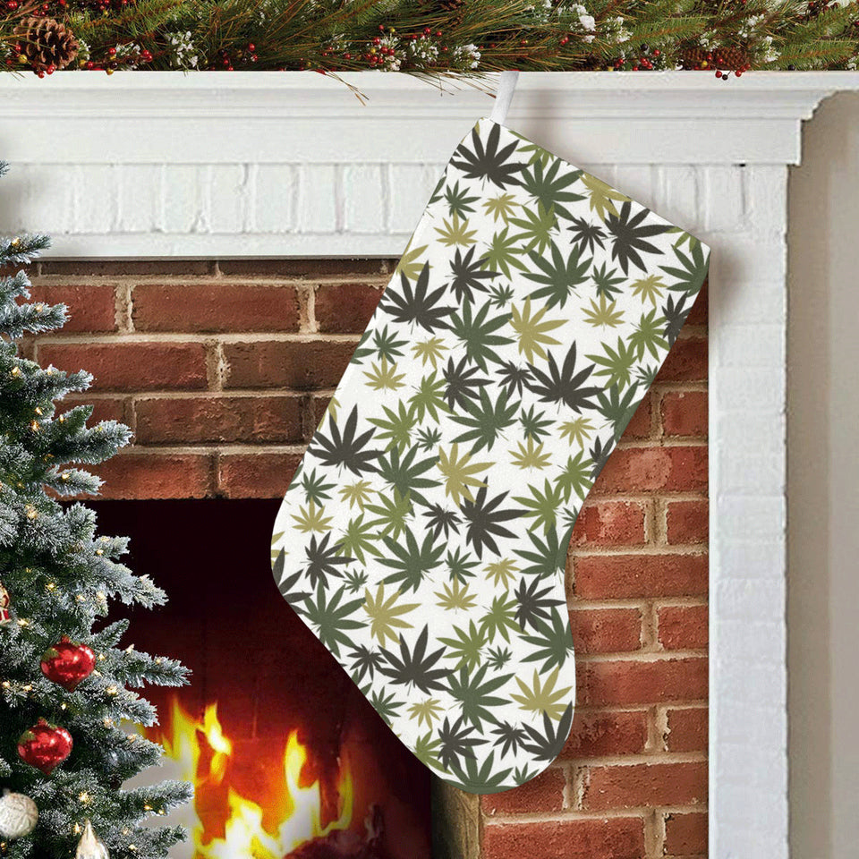 Canabis Marijuana Weed Pattern Print Design 05 Christmas Stocking