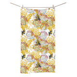 Cool Bee honeycomb leaves pattern Bath Towel