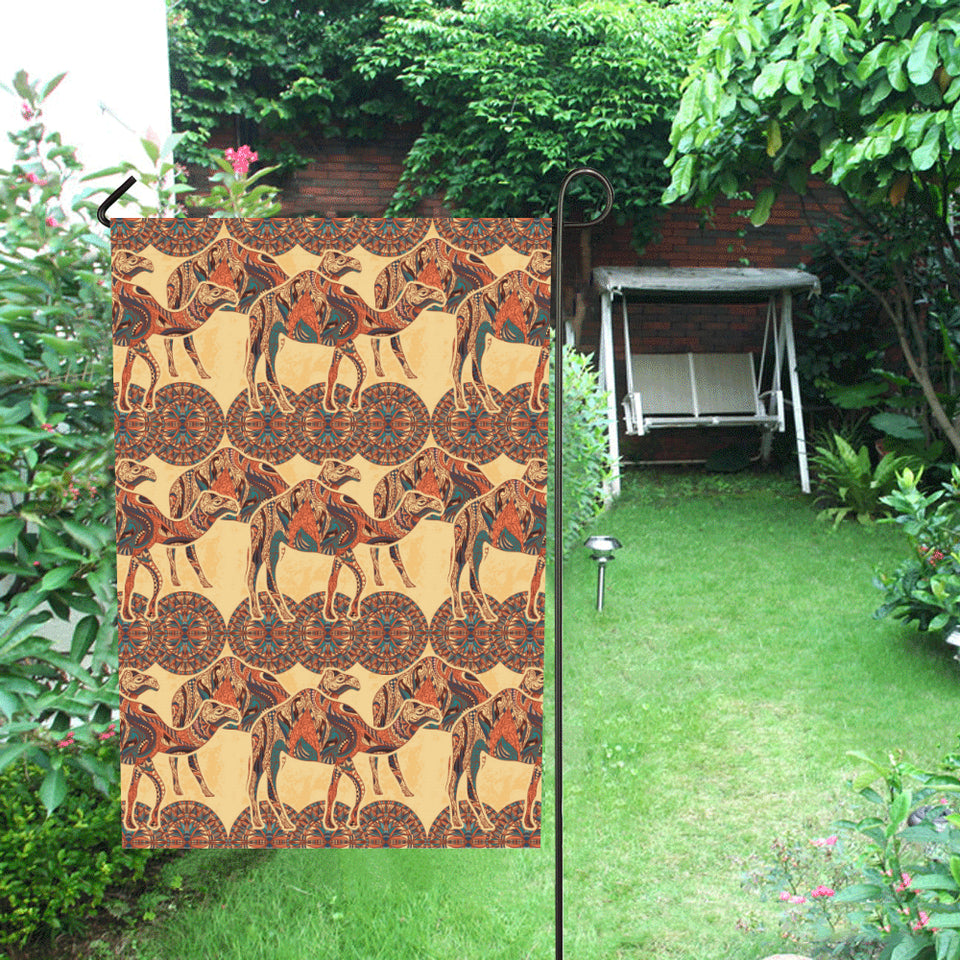 Camel polynesian tribal design pattern House Flag Garden Flag