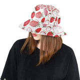 watercolor hand drawn beautiful strawberry pattern Unisex Bucket Hat