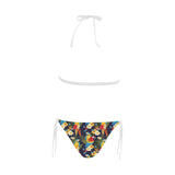 Colorful parrot flower pattern Sexy Bikinis Two-Piece Swimsuits