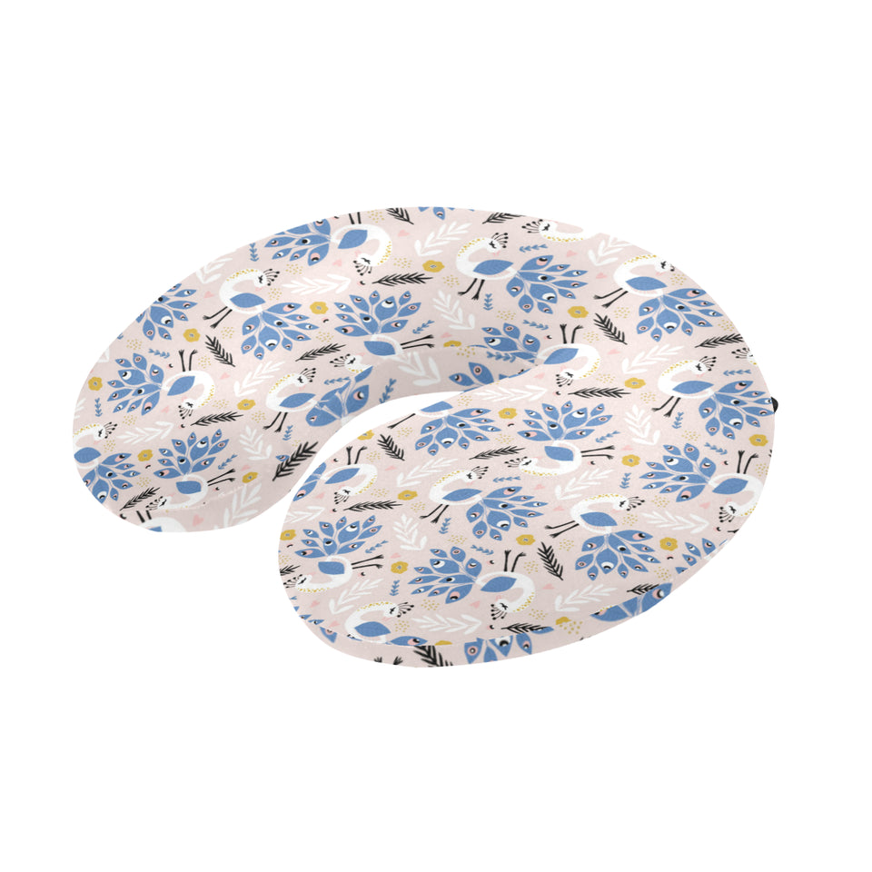 Cute peacock pattern U-Shaped Travel Neck Pillow