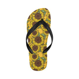 Sunflower pattern Unisex Flip Flops