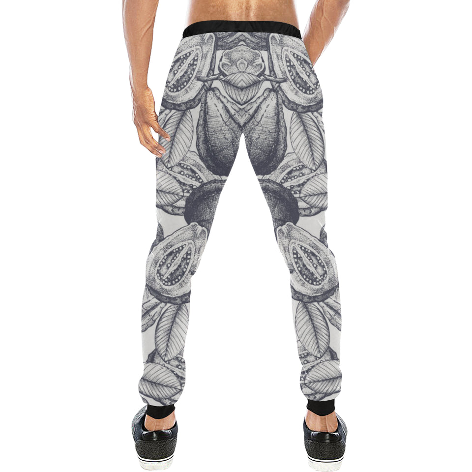 Guava tropical hand drawn pattern Unisex Casual Sweatpants