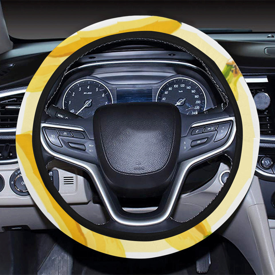 Banana pattern blackground Car Steering Wheel Cover