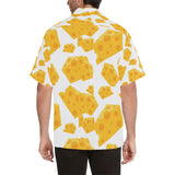 Cheese slice pattern Men's All Over Print Hawaiian Shirt