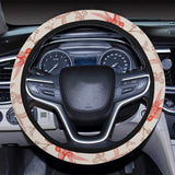 Swallow Pattern Print Design 01 Car Steering Wheel Cover