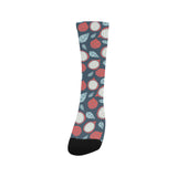 dragon fruits dark blue background Crew Socks