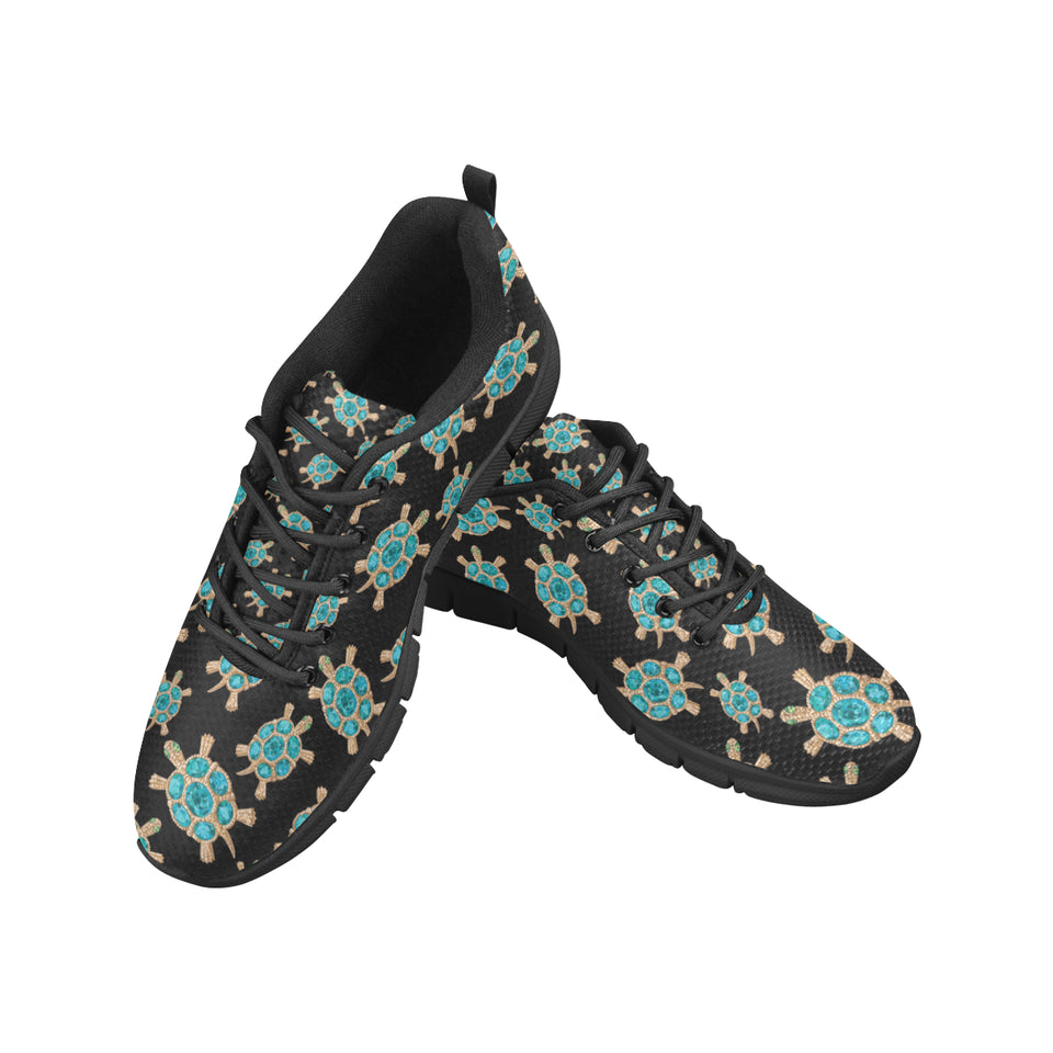 Sea turtle blue stone pattern Women's Sneaker Shoes