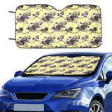 Ostrich Pattern Print Design 04 Car Sun Shade