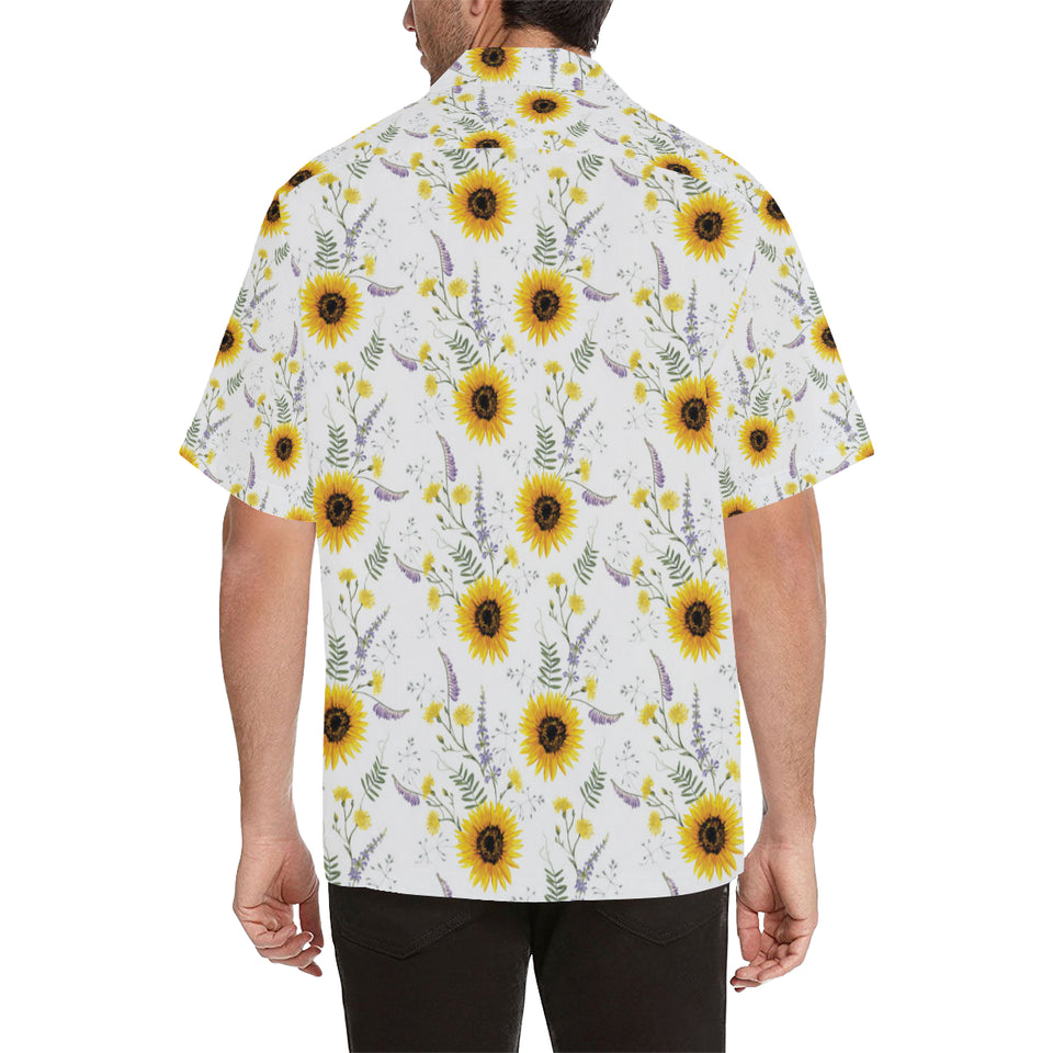 beautiful sunflowers pattern Men's All Over Print Hawaiian Shirt