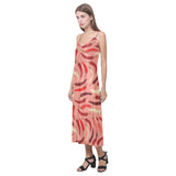 Beautiful Chili peppers pattern V-Neck Open Fork Long Dress