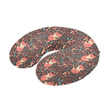 fox leaves mushroom pattern U-Shaped Travel Neck Pillow