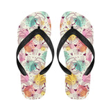Clock butterfly pattern Unisex Flip Flops