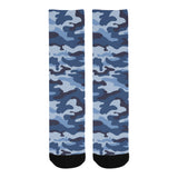 Blue camouflage pattern Crew Socks
