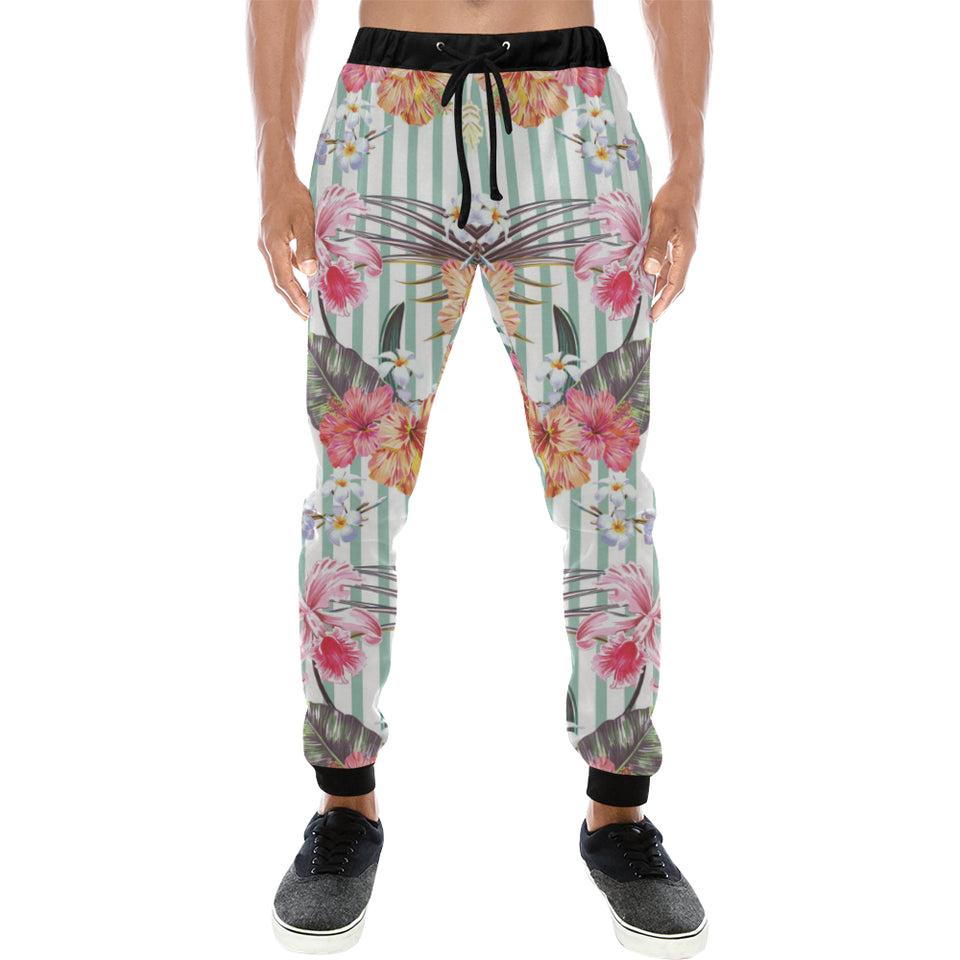 Colorful orchid flower pattern Unisex Casual Sweatpants