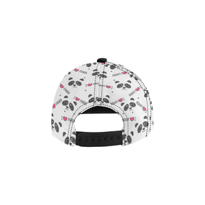 Hand Drawn faces of pandas pattern All Over Print Snapback Cap